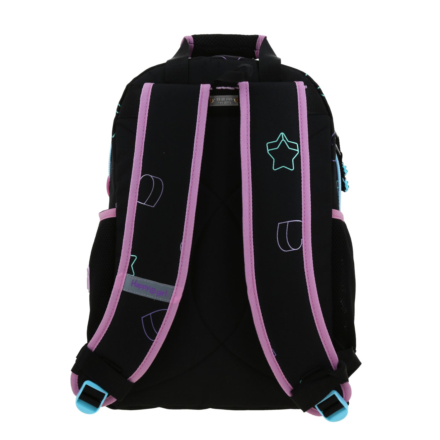Mochila Escolar Happy Girl Negro | Resistente para Niña 4