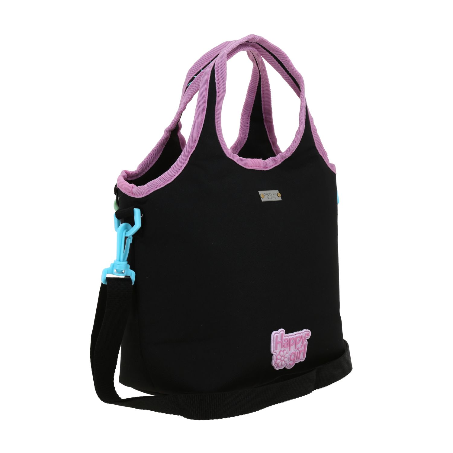Lonchera Escolar Happy Girl Negro Térmica para Niña 3