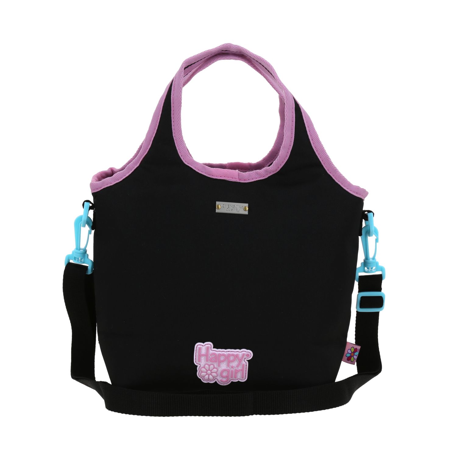 Lonchera Escolar Happy Girl Negro Térmica para Niña 4