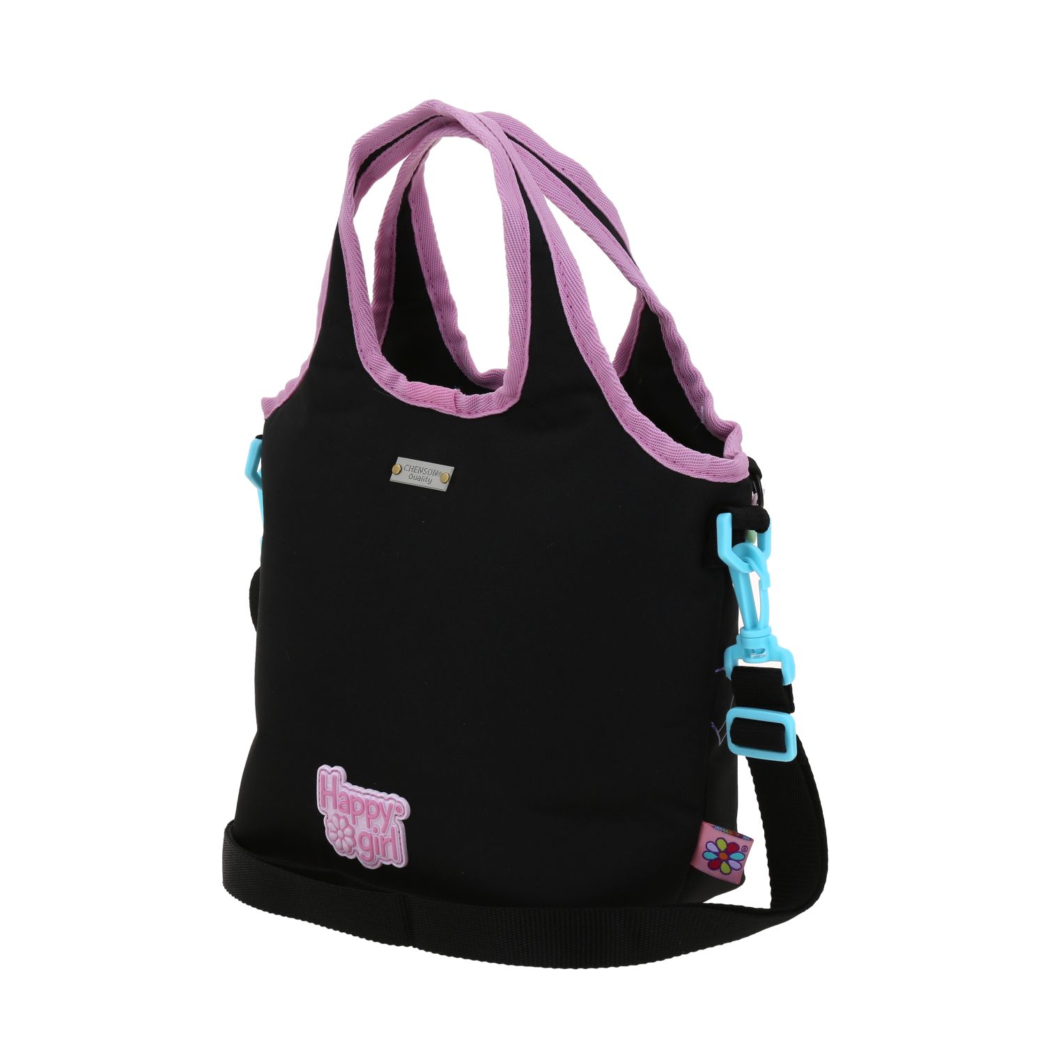 Lonchera Escolar Happy Girl Negro Térmica para Niña 5