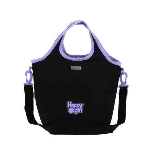 Lonchera Escolar Térmica Happy Girl Negro - Compartimento Aislante 4