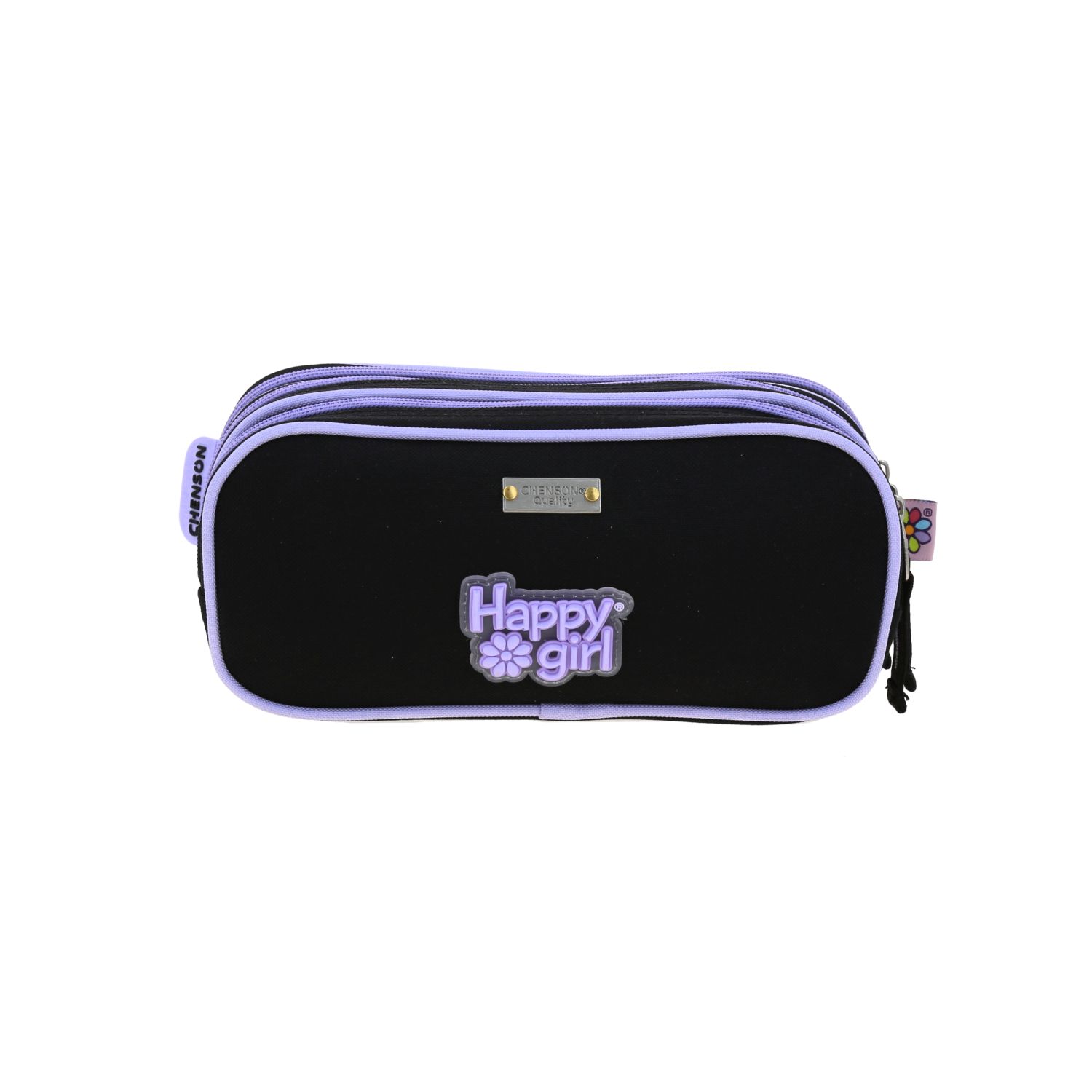 Lapicera Happy Girl Negro 23cm | Estuche Escolar Infantil 4