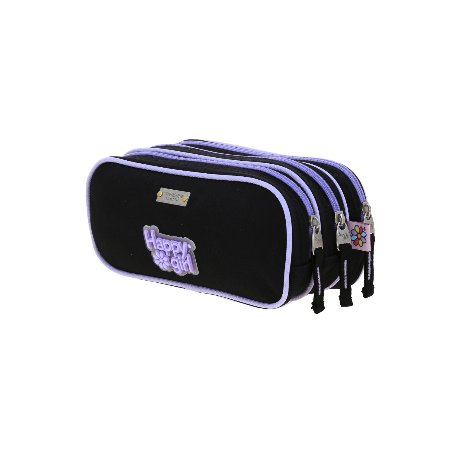 Lapicera Happy Girl Negro 23cm | Estuche Escolar Infantil 5