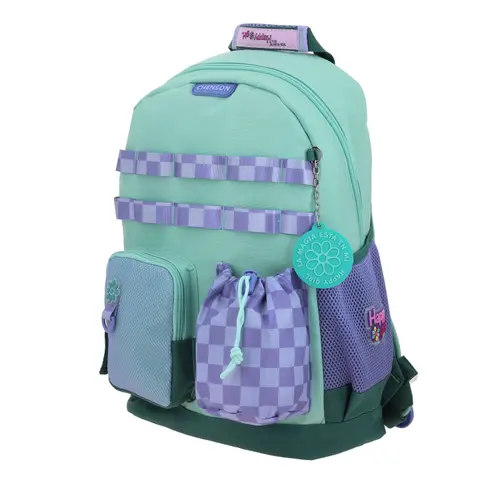 Mochila Escolar Happy Girl Verde | Resistente y Segura para Niñas 2
