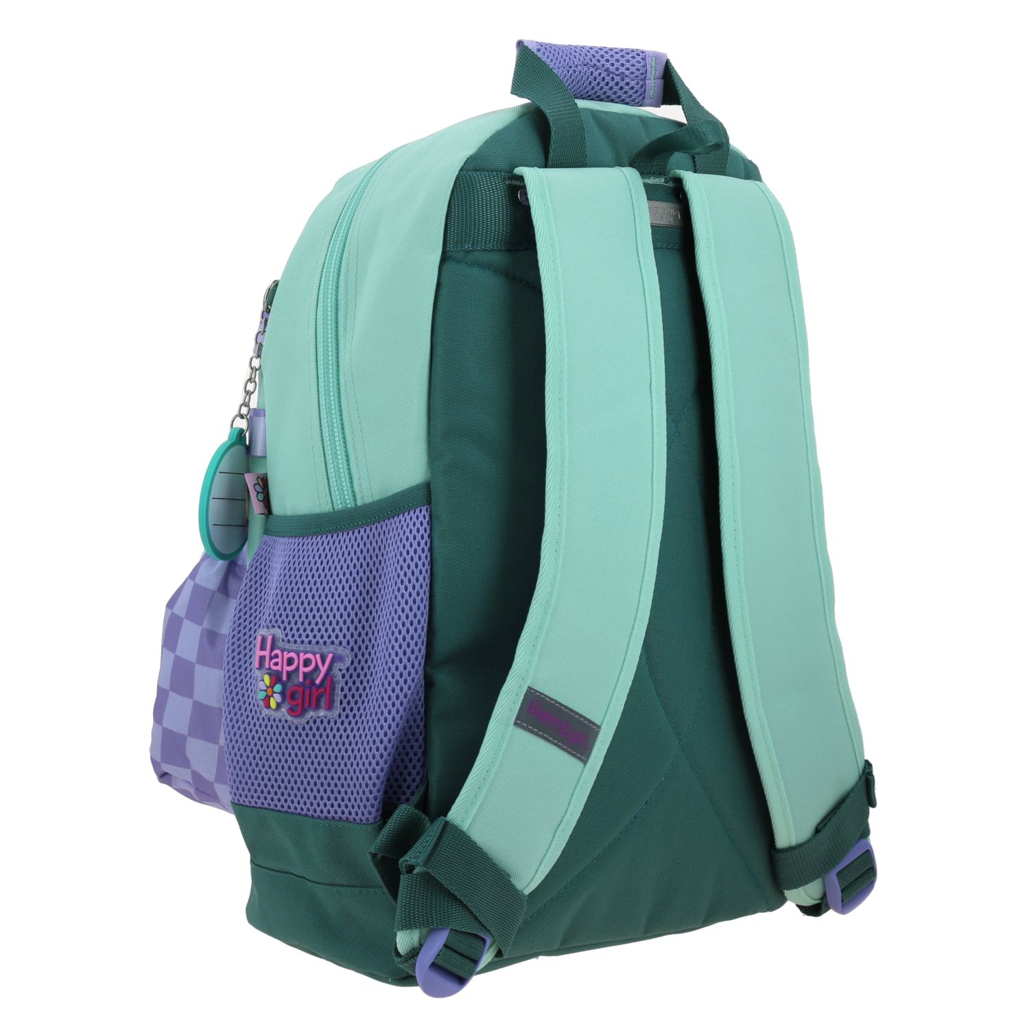 Mochila Escolar Happy Girl Verde | Resistente y Segura para Niñas 3