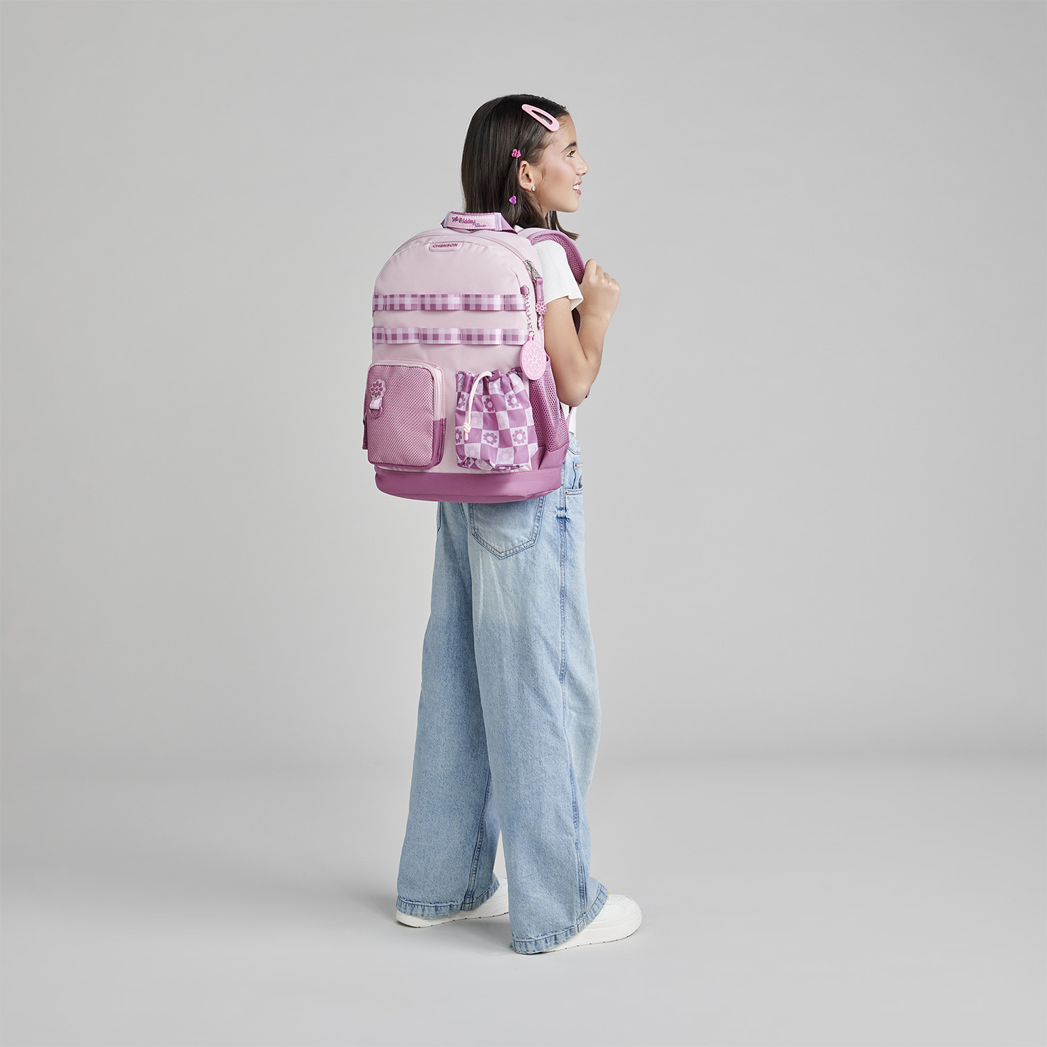 Mochila Escolar Happy Girl Rosa | Chenson Infantil - vista 2