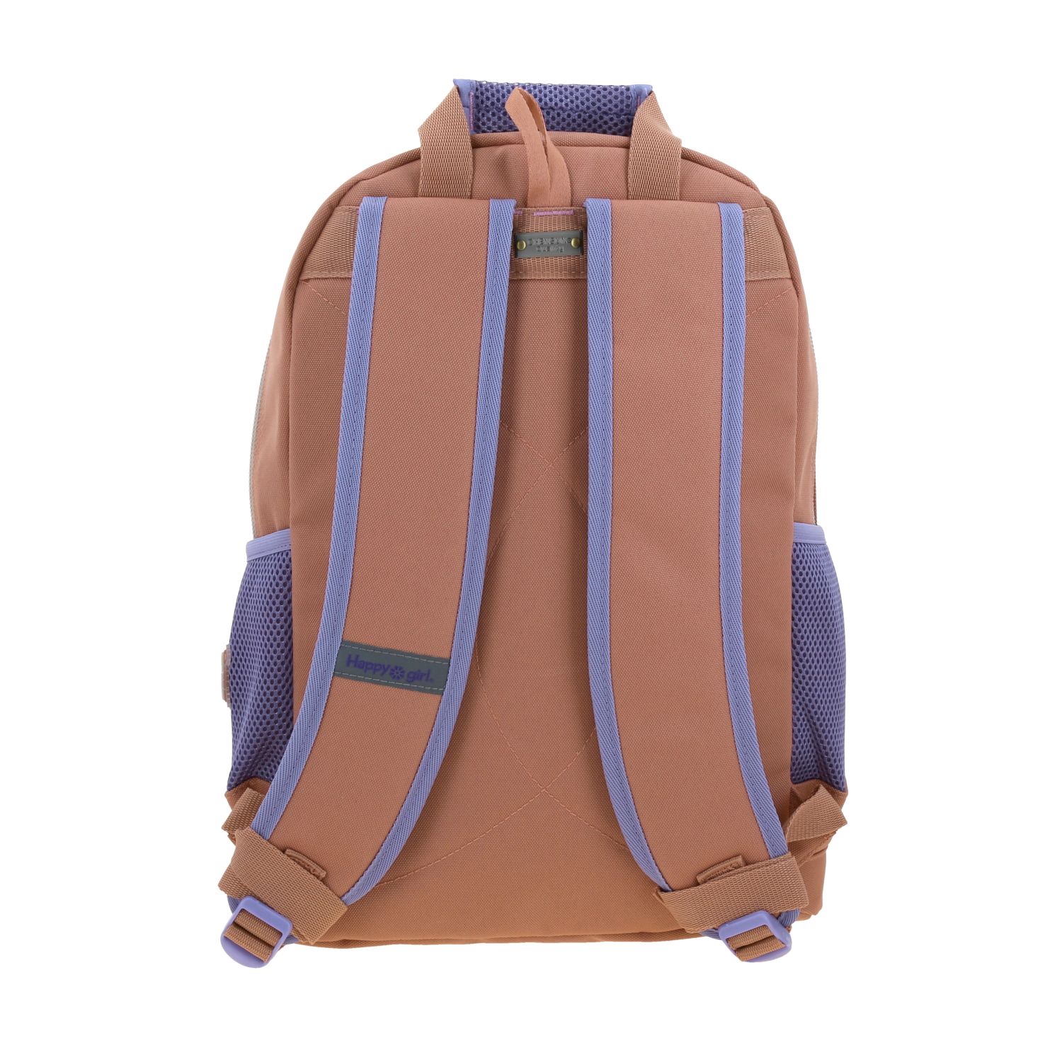 Mochila Escolar Happy Girl Beige | Backpack Infantil Resistente 4