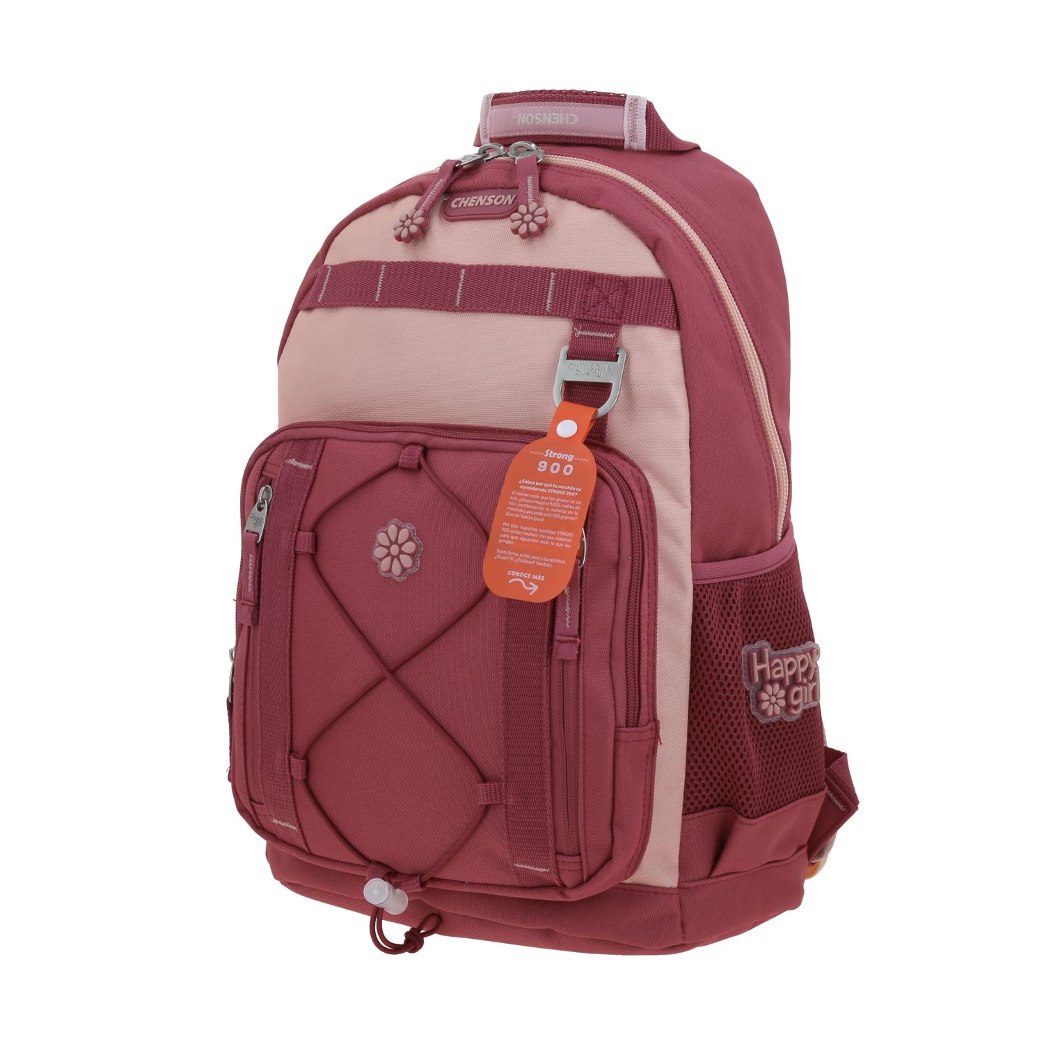 Mochila Escolar Happy Girl Rosa | Backpack Infantil Chenson 2