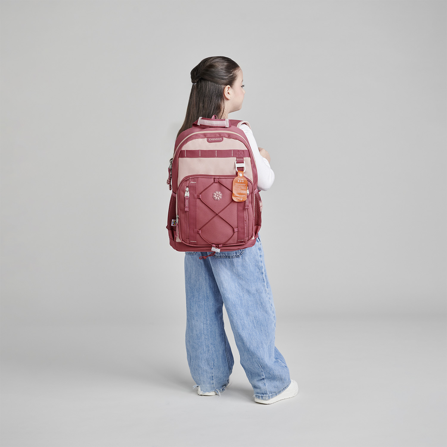Mochila Escolar Happy Girl Rosa | Backpack Infantil Chenson - vista 2