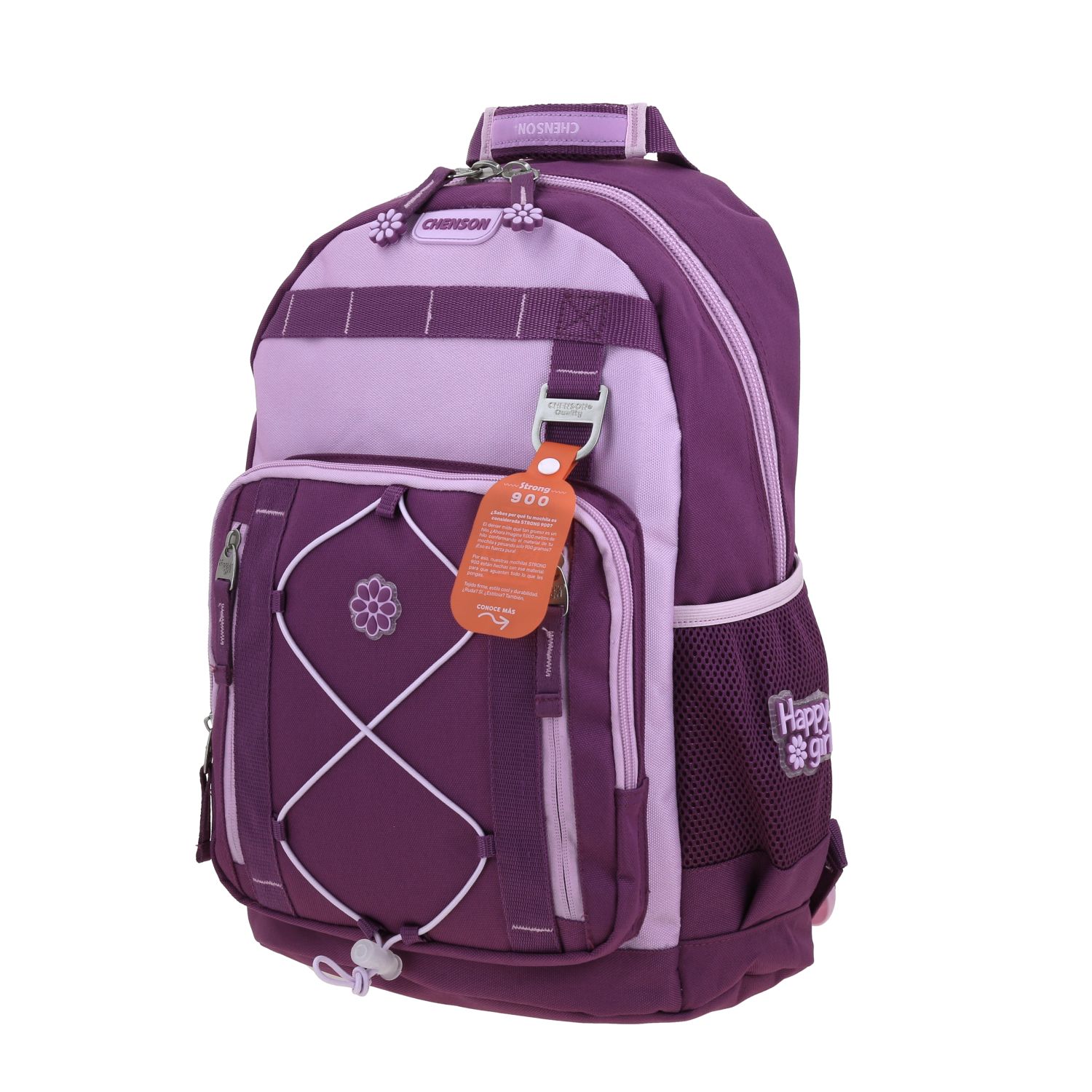 Mochila Escolar Happy Girl Uva | Resistente para Niña 2