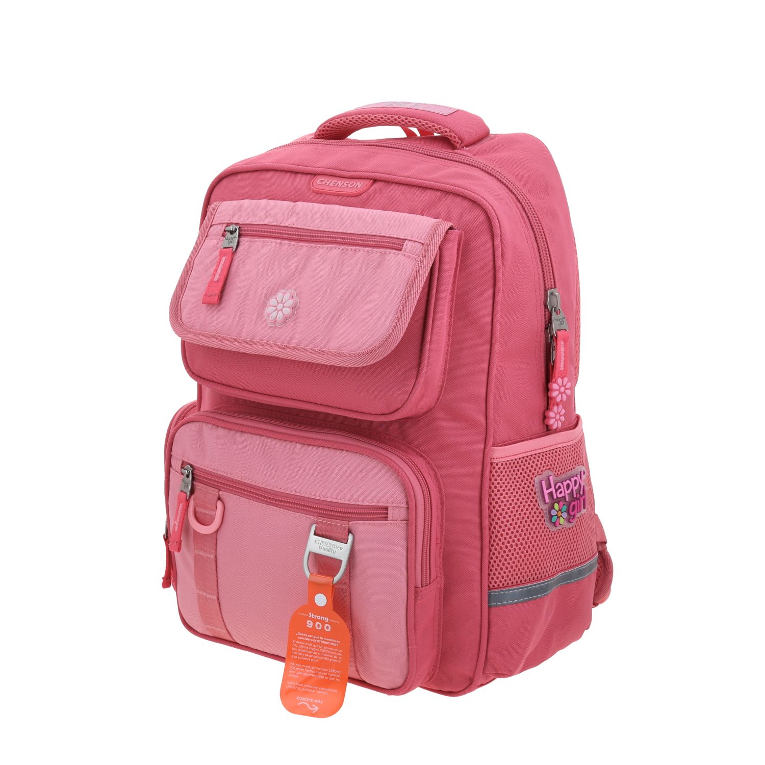 Kit Escolar Happy Girl by Chenson (Mochila + Mochila + Mochila) Rosa Infantil 3