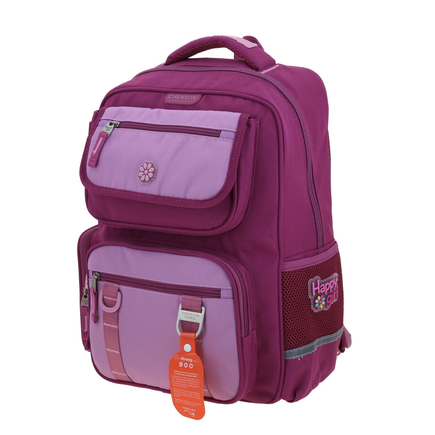 Mochila Escolar Happy Girl Uva 30cm - Resistente y Colorida 2