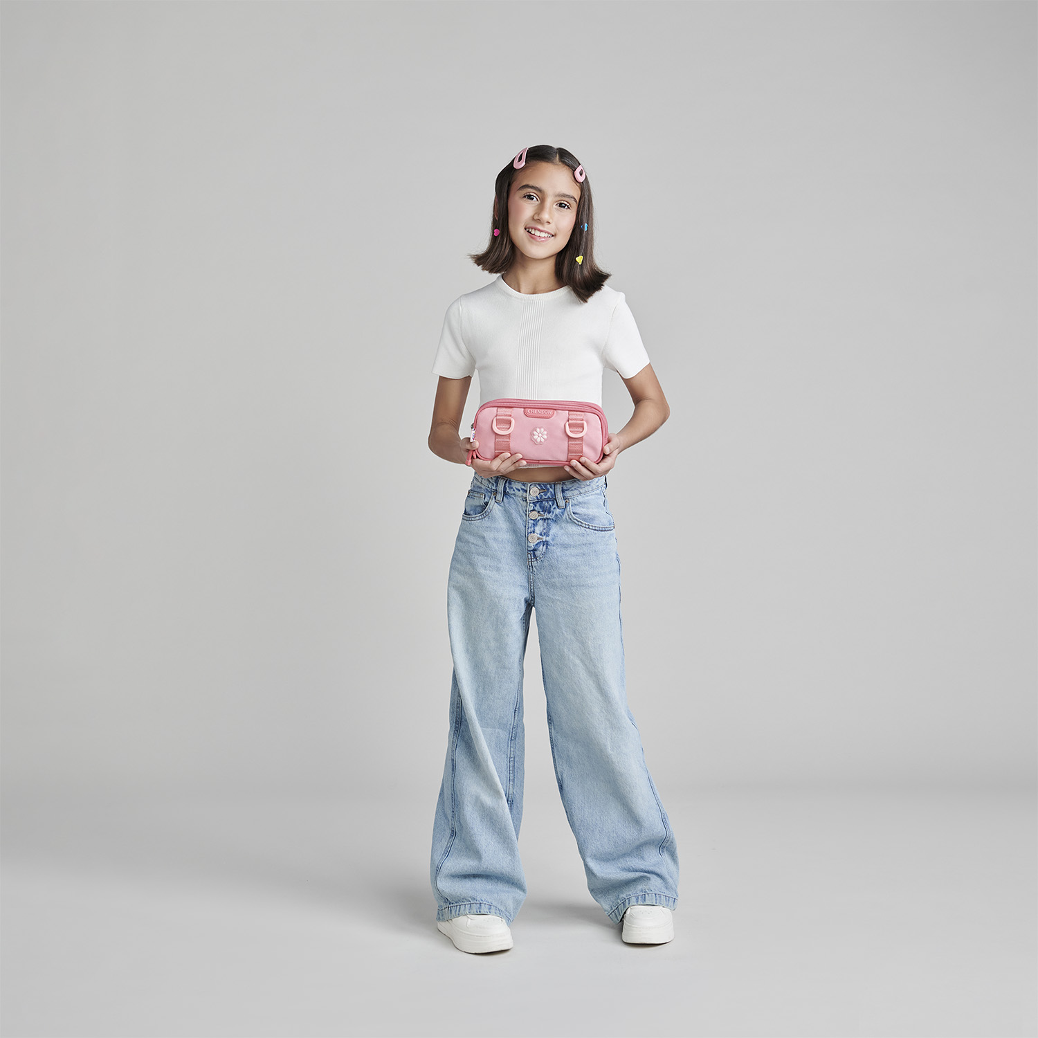 Lapicera Happy Girl Rosa Estuche Escolar Infantil Chenson - vista 2