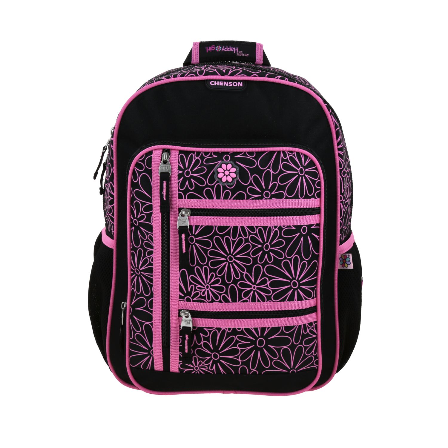 Kit Escolar Happy Girl by Chenson (Mochila + Mochila) Negro Infantil 2