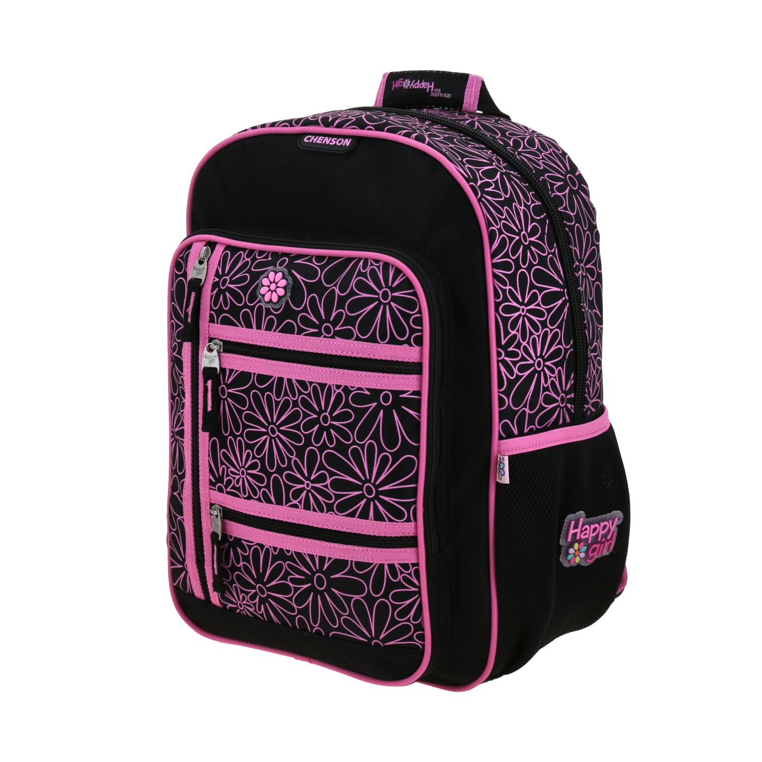 Kit Escolar Happy Girl by Chenson (Mochila + Mochila) Negro Infantil 3