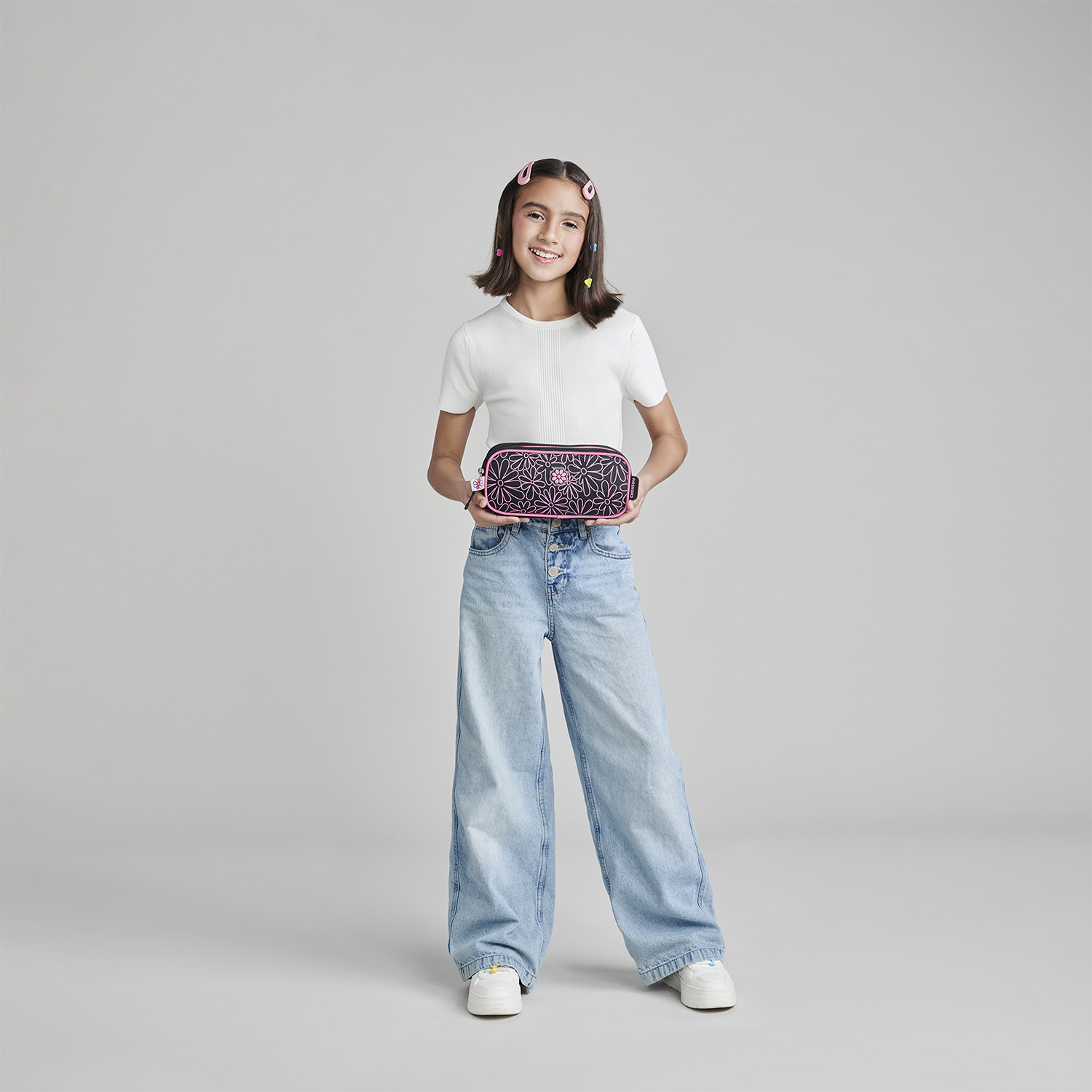 Lapicera Happy Girl Negro 23cm - Estuche Escolar Infantil - vista 2