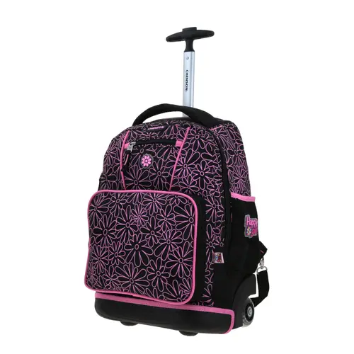 Mochila con Ruedas Happy Girl Negro - Escolar Infantil - vista 2