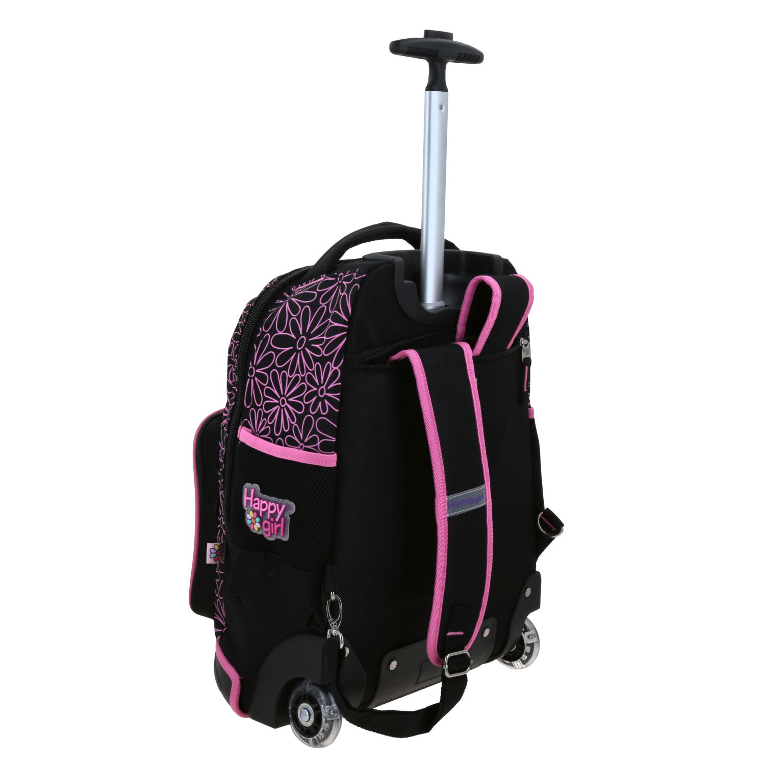 Mochila con Ruedas Happy Girl Negro - Escolar Infantil 3