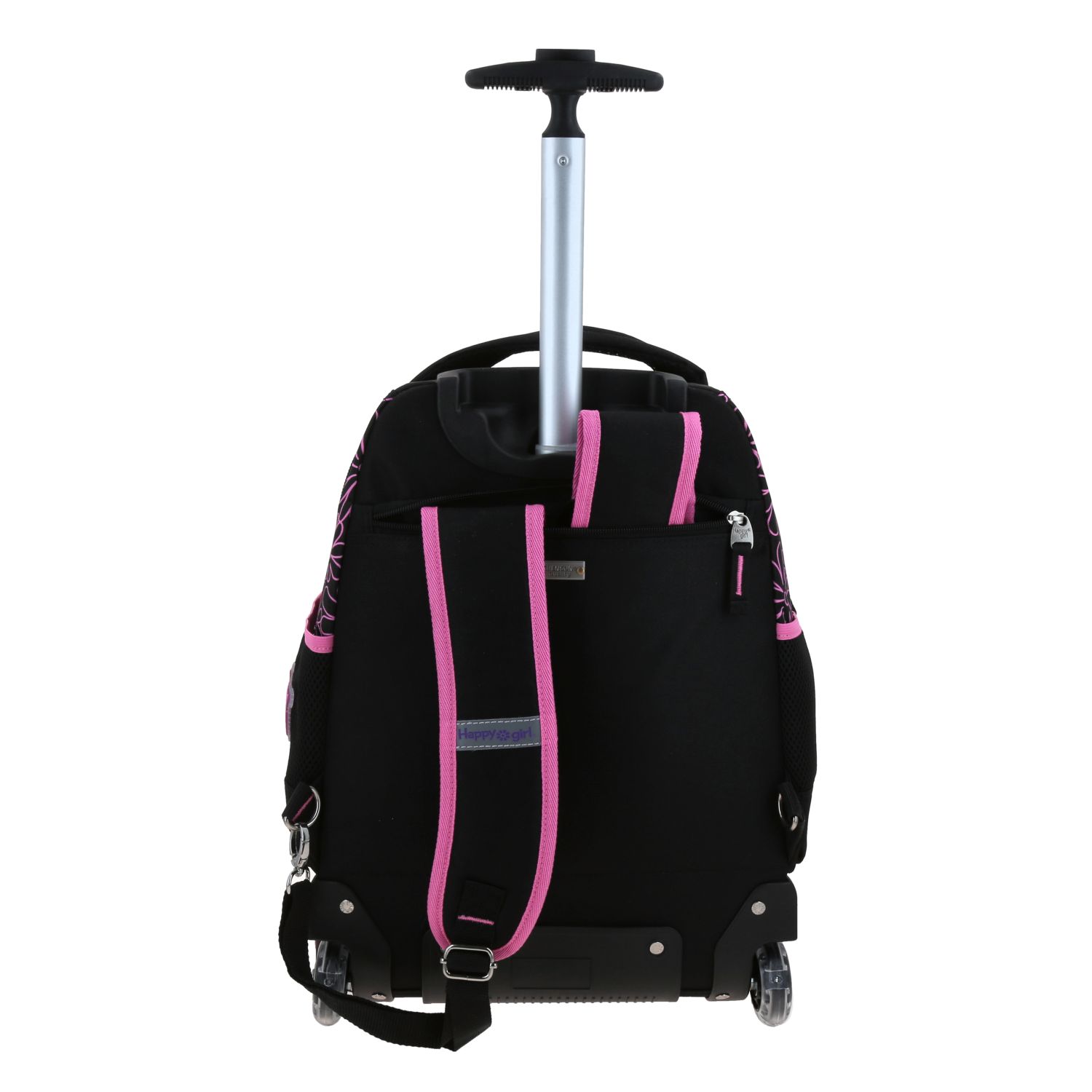 Mochila con Ruedas Happy Girl Negro - Escolar Infantil 4
