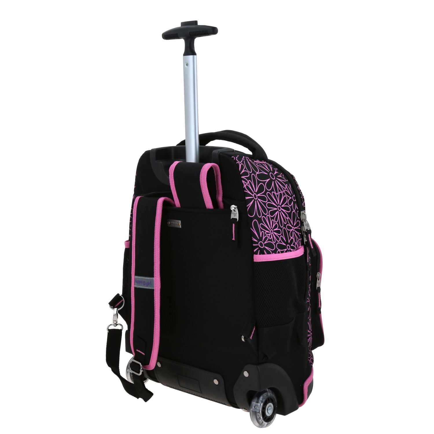 Mochila con Ruedas Happy Girl Negro - Escolar Infantil 5