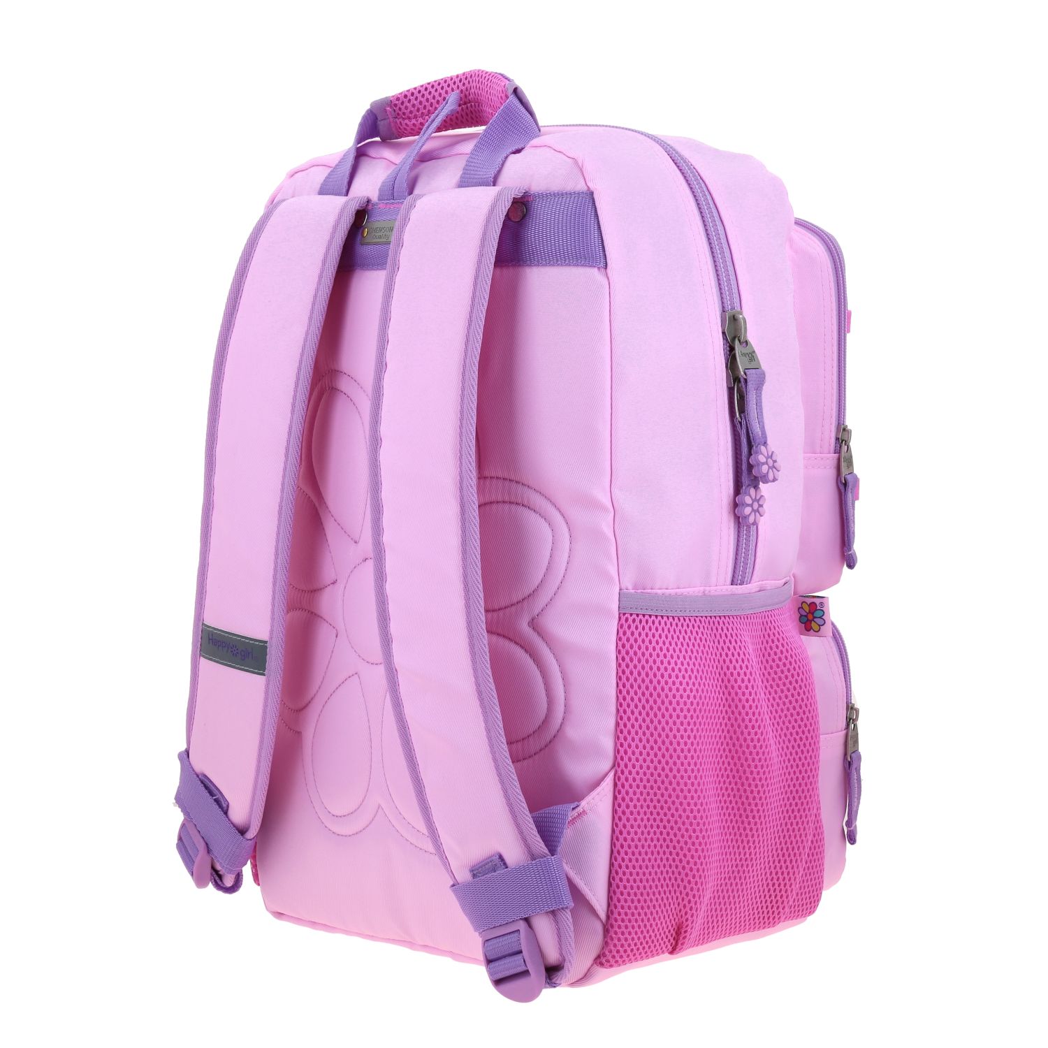 Mochila Escolar Happy Girl Rosa | Backpack Infantil Durável 5
