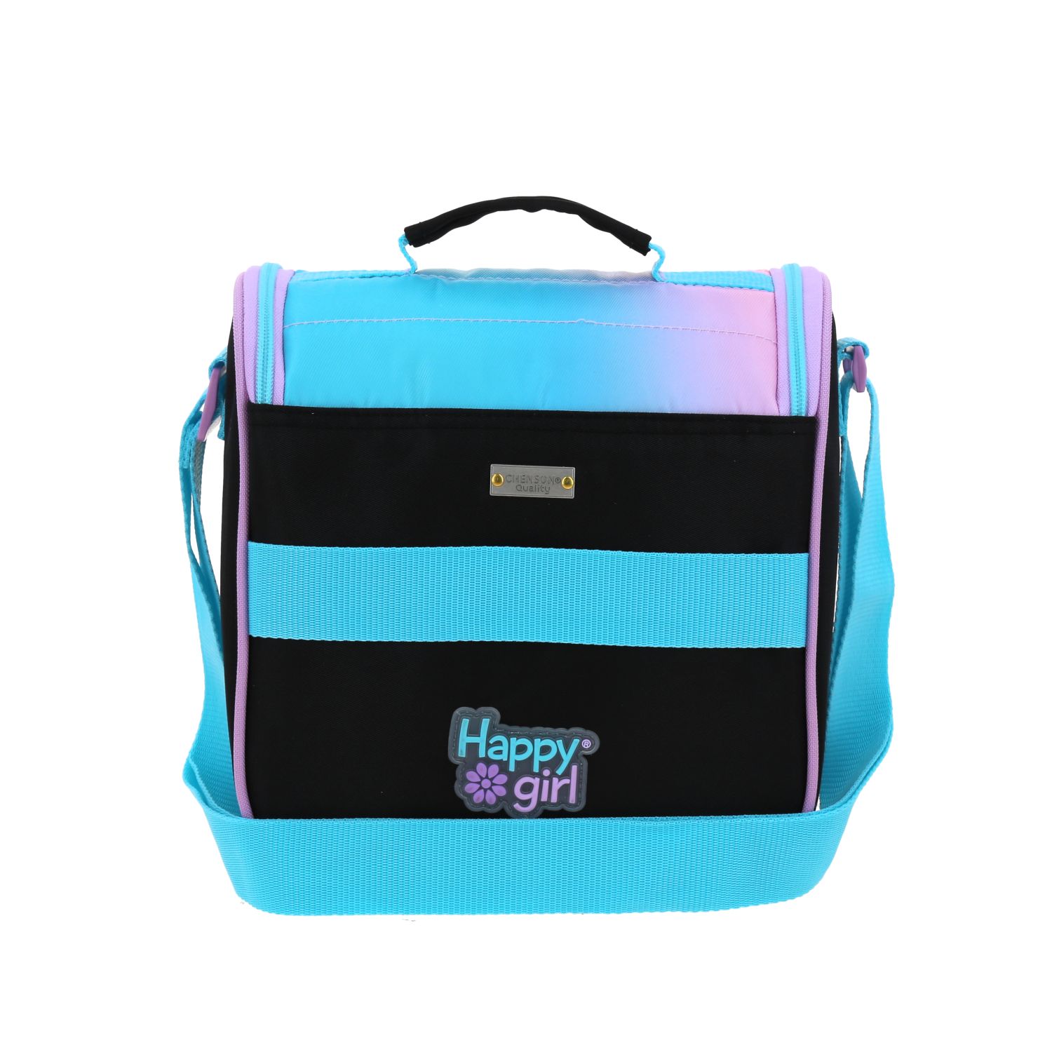 Lonchera Escolar Happy Girl Negro Térmica para Niña 4