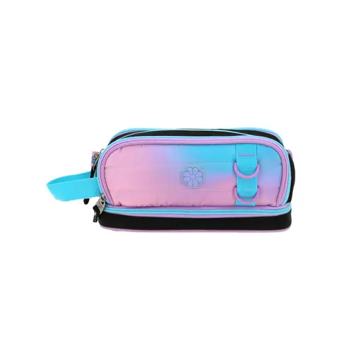 Lapicera Escolar Happy Girl Negro 25cm | Estuche Portalápices