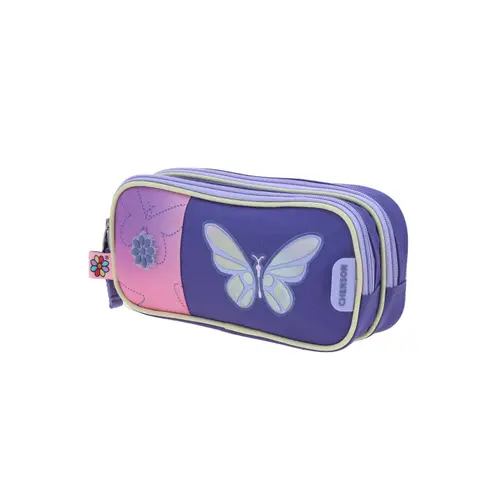 Kit Escolar Happy Girl by Chenson (Mochila + Lapicera) Uva Infantil - Modelo HG70969 - vista 2