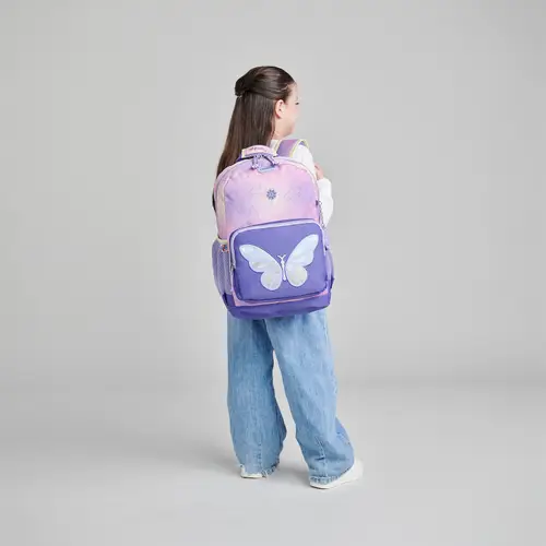 Mochila Escolar Happy Girl Uva | Backpack Infantil Resistente - vista 2