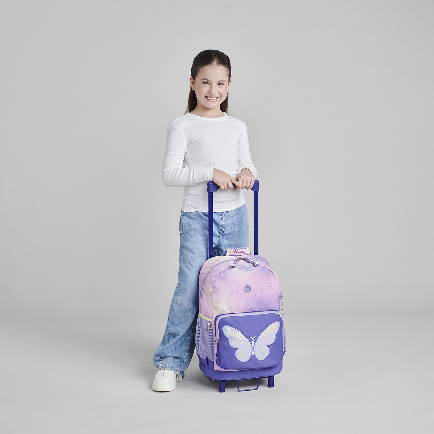 Mochila con Ruedas Happy Girl Uva - Escolar Infantil - vista 2