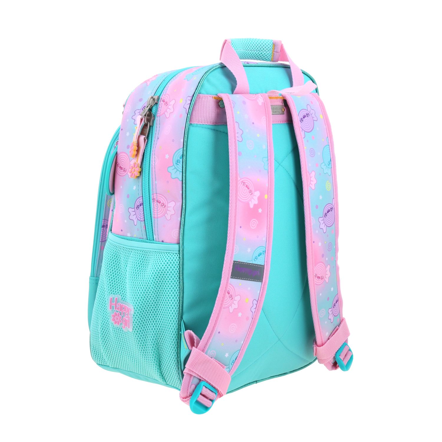 Mochila Escolar Happy Girl Turquesa | Chenson Resistente 3