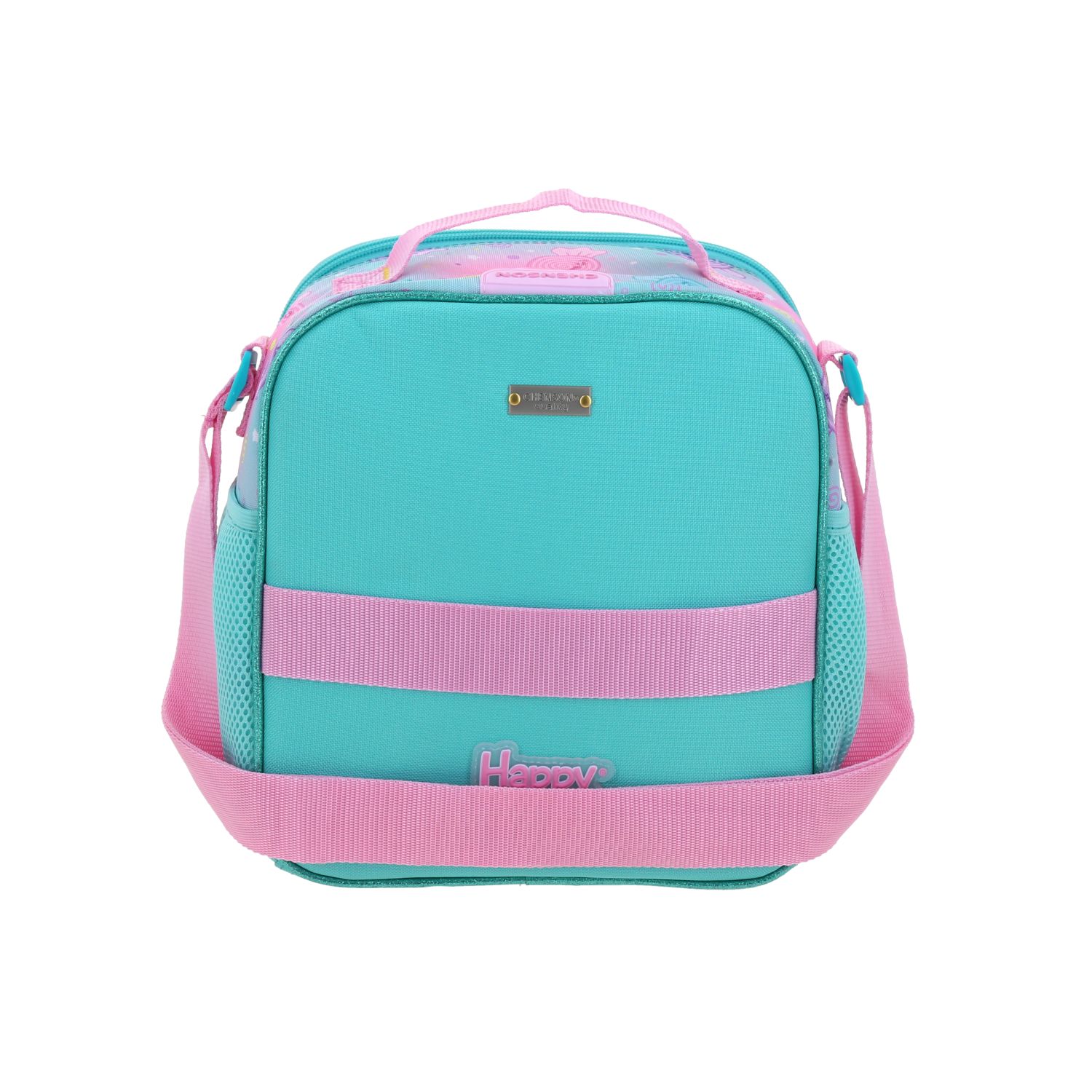 Lonchera Escolar Happy Girl Turquesa con Forro Térmico 4