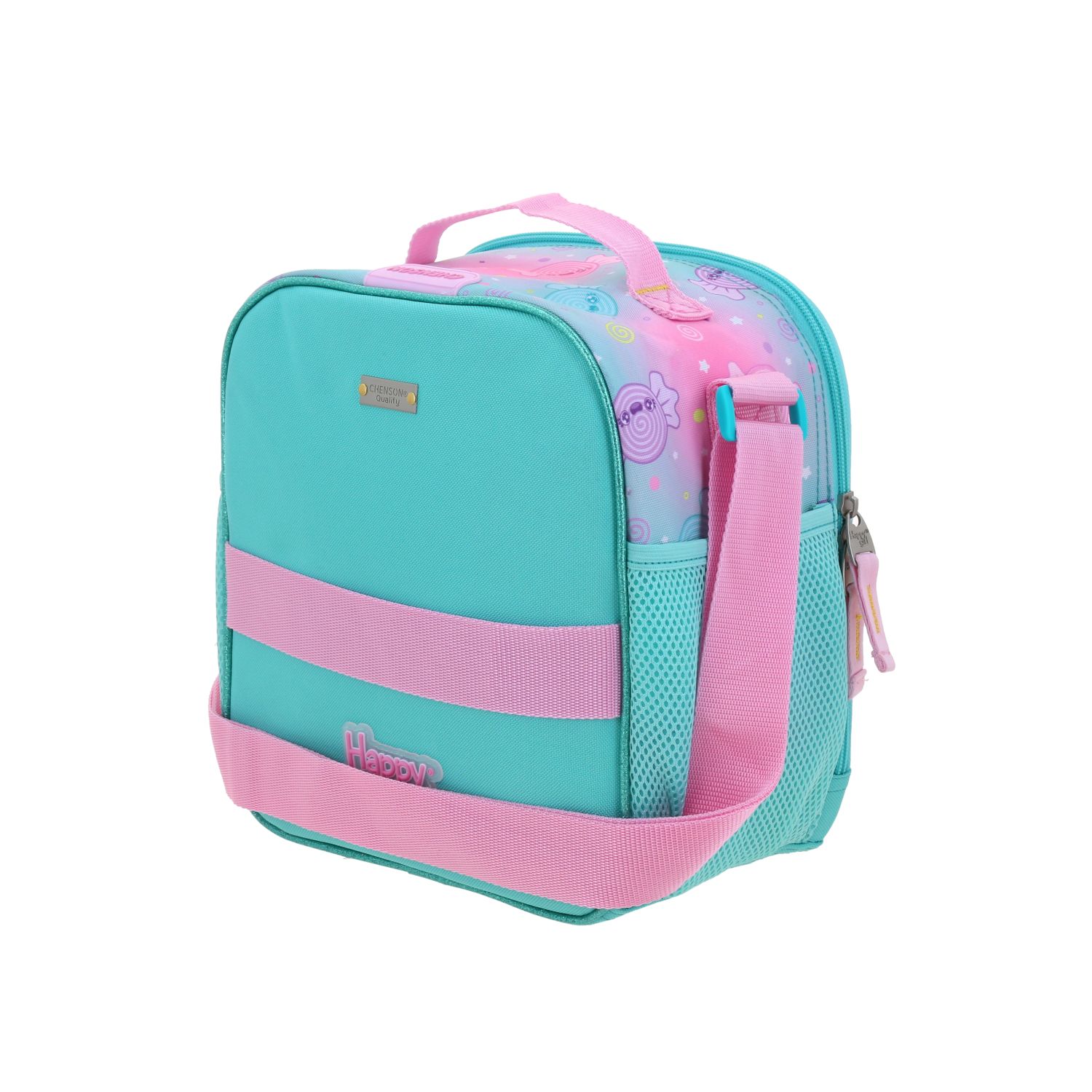 Lonchera Escolar Happy Girl Turquesa con Forro Térmico 5
