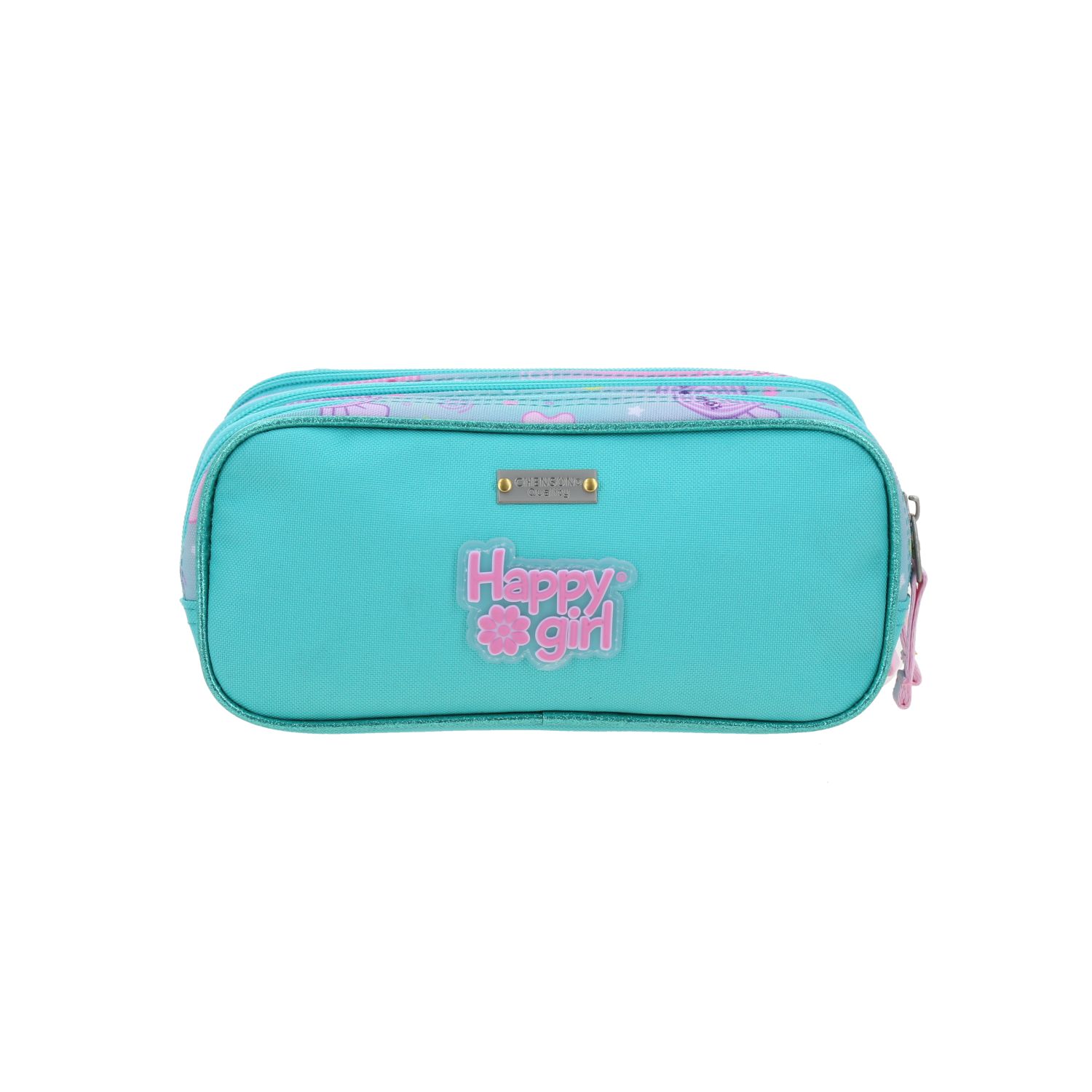 Lapicera Happy Girl Turquesa Estuche Escolar Infantil Chenson 4