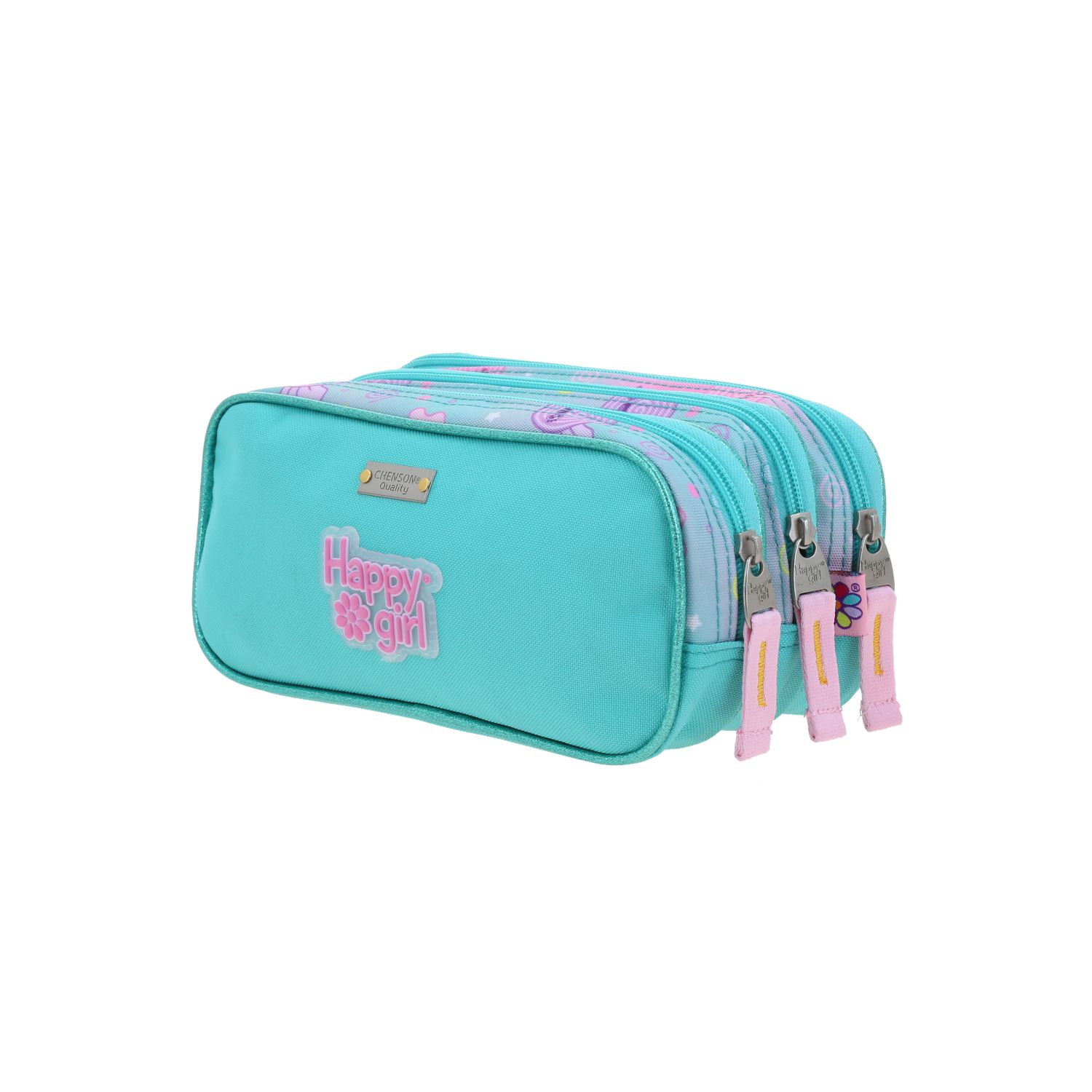 Lapicera Happy Girl Turquesa Estuche Escolar Infantil Chenson 5