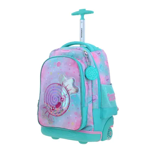 Mochila con Ruedas Happy Girl Turquesa | Escolar Infantil - vista 2