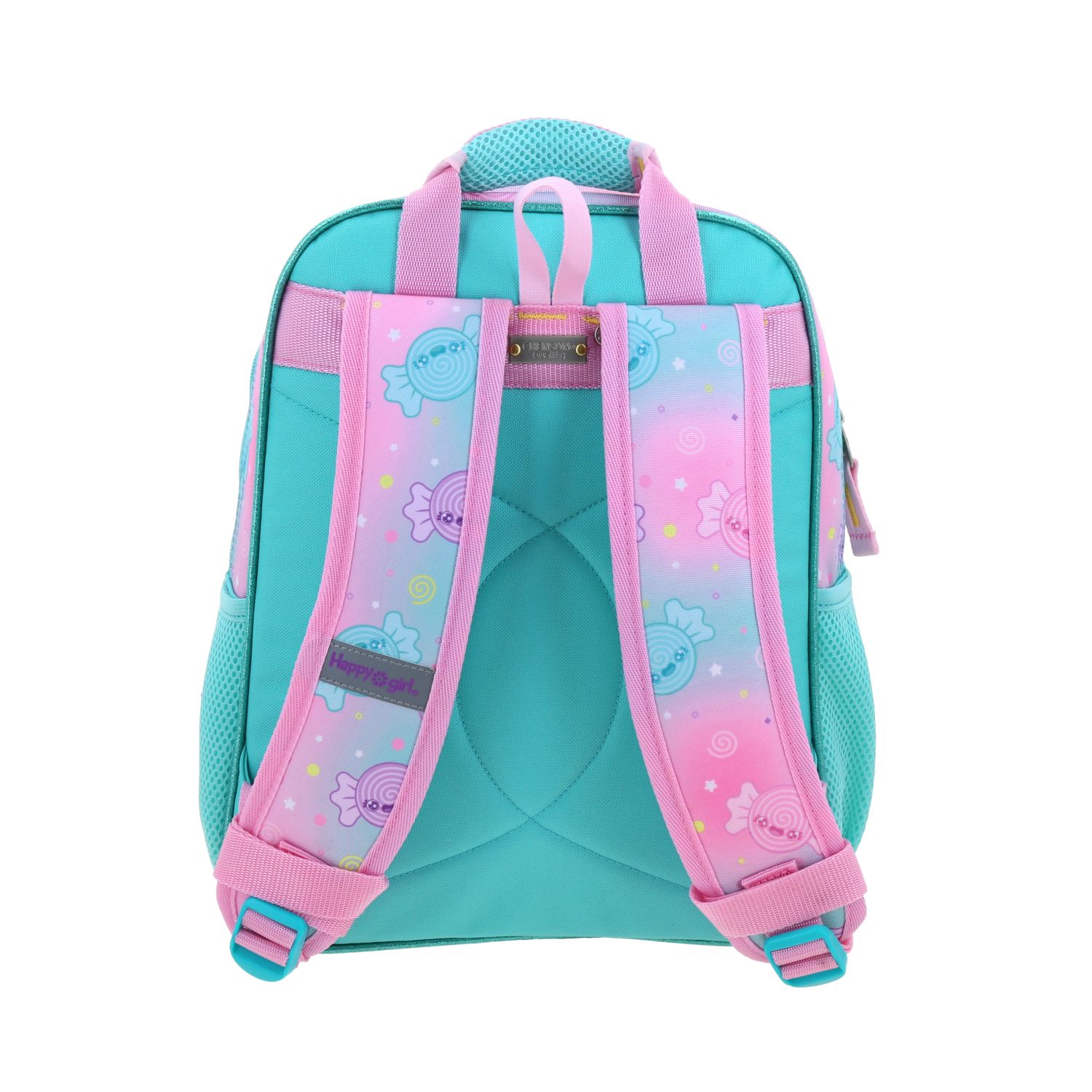 Mochila Escolar Happy Girl Turquesa - Resistente y Divertida 4