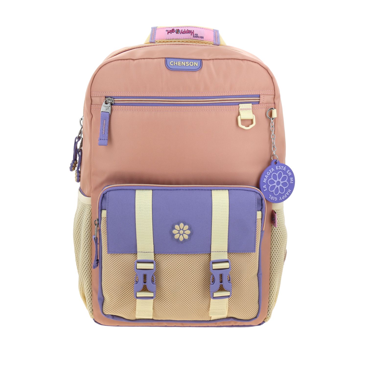 Kit Escolar Happy Girl by Chenson (Mochila + Mochila) Naranja Infantil 2