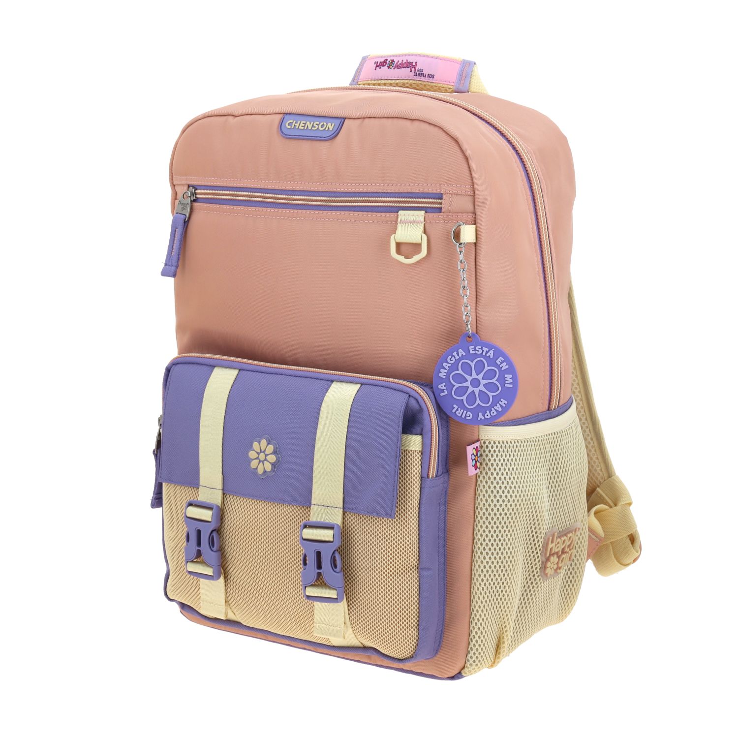 Kit Escolar Happy Girl by Chenson (Mochila + Mochila) Naranja Infantil 3