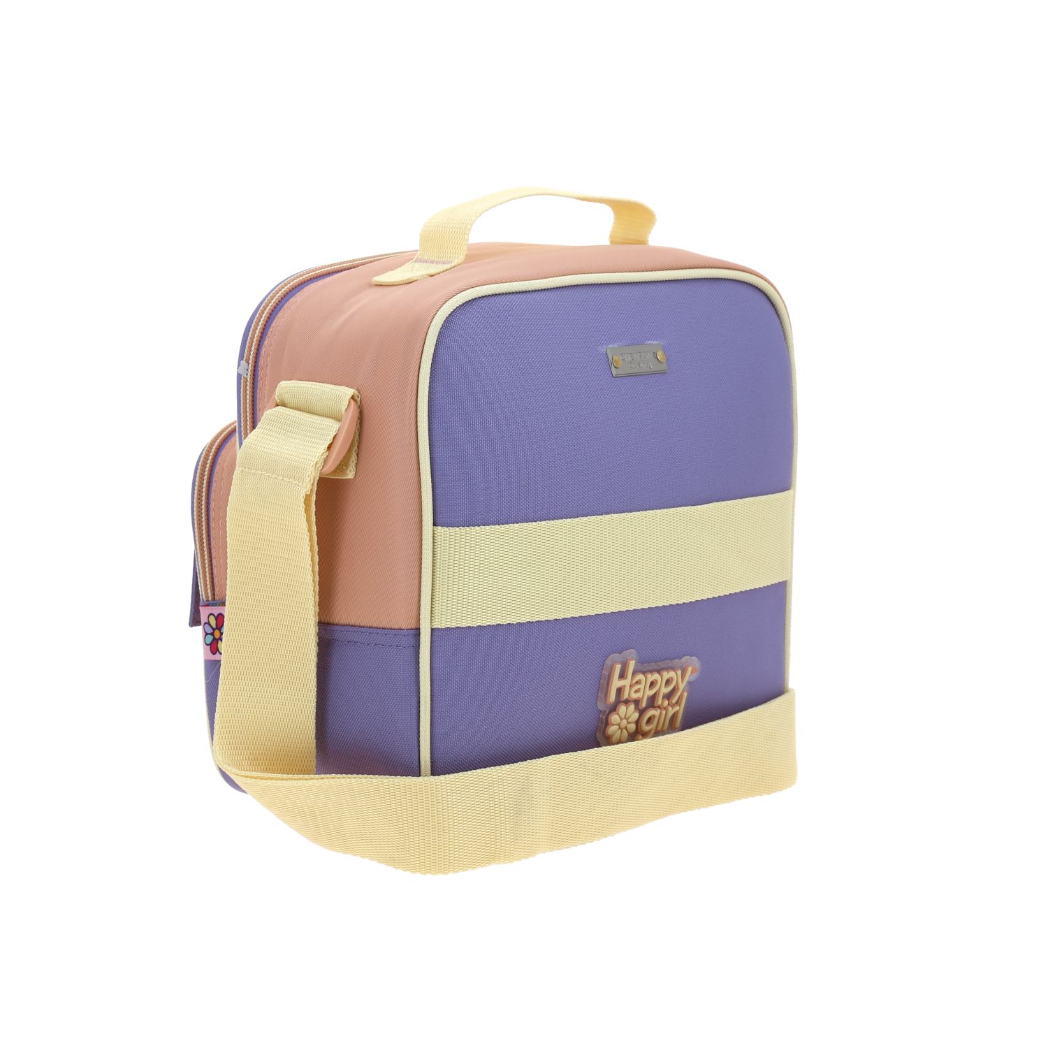 Lonchera Escolar Happy Girl Naranja Térmica con Asa Ajustable 3
