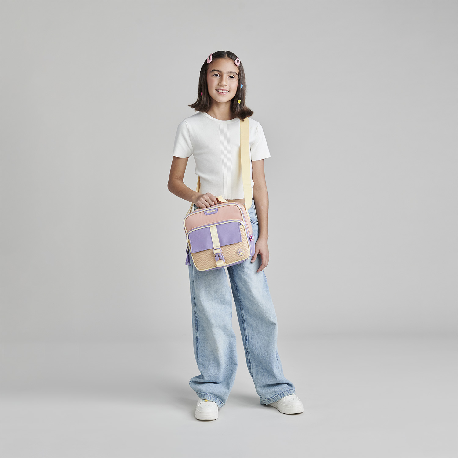 Lonchera Escolar Happy Girl Naranja Térmica con Asa Ajustable - vista 2