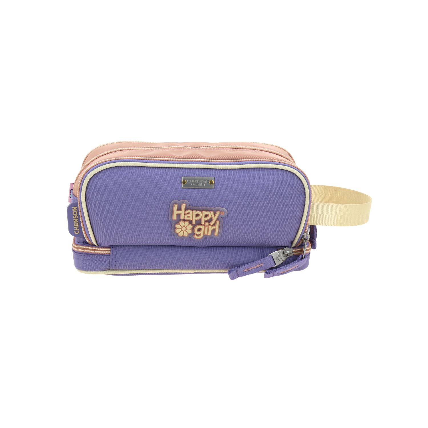 Lapicera Happy Girl Naranja | Estuche Escolar Infantil Resistente 4