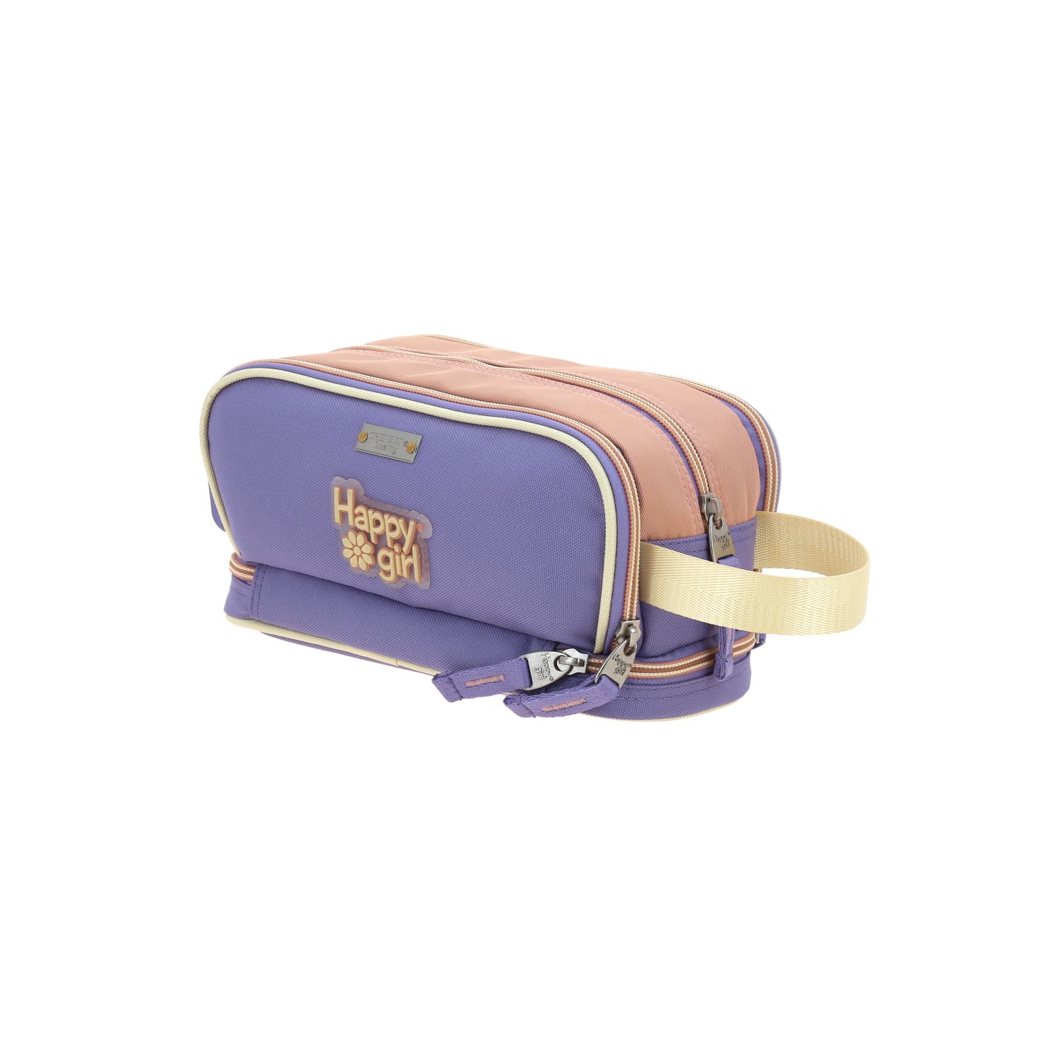 Lapicera Happy Girl Naranja | Estuche Escolar Infantil Resistente 5