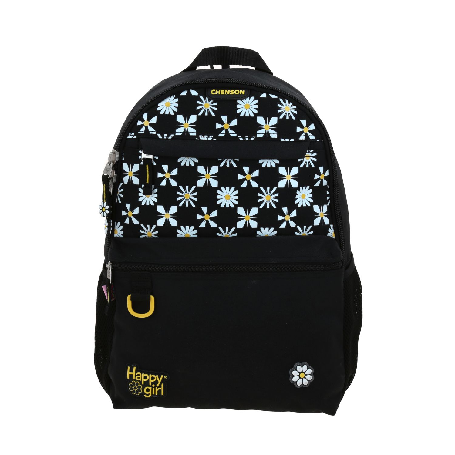Mochila Escolar Happy Girl Negro Resistente para Niña 2