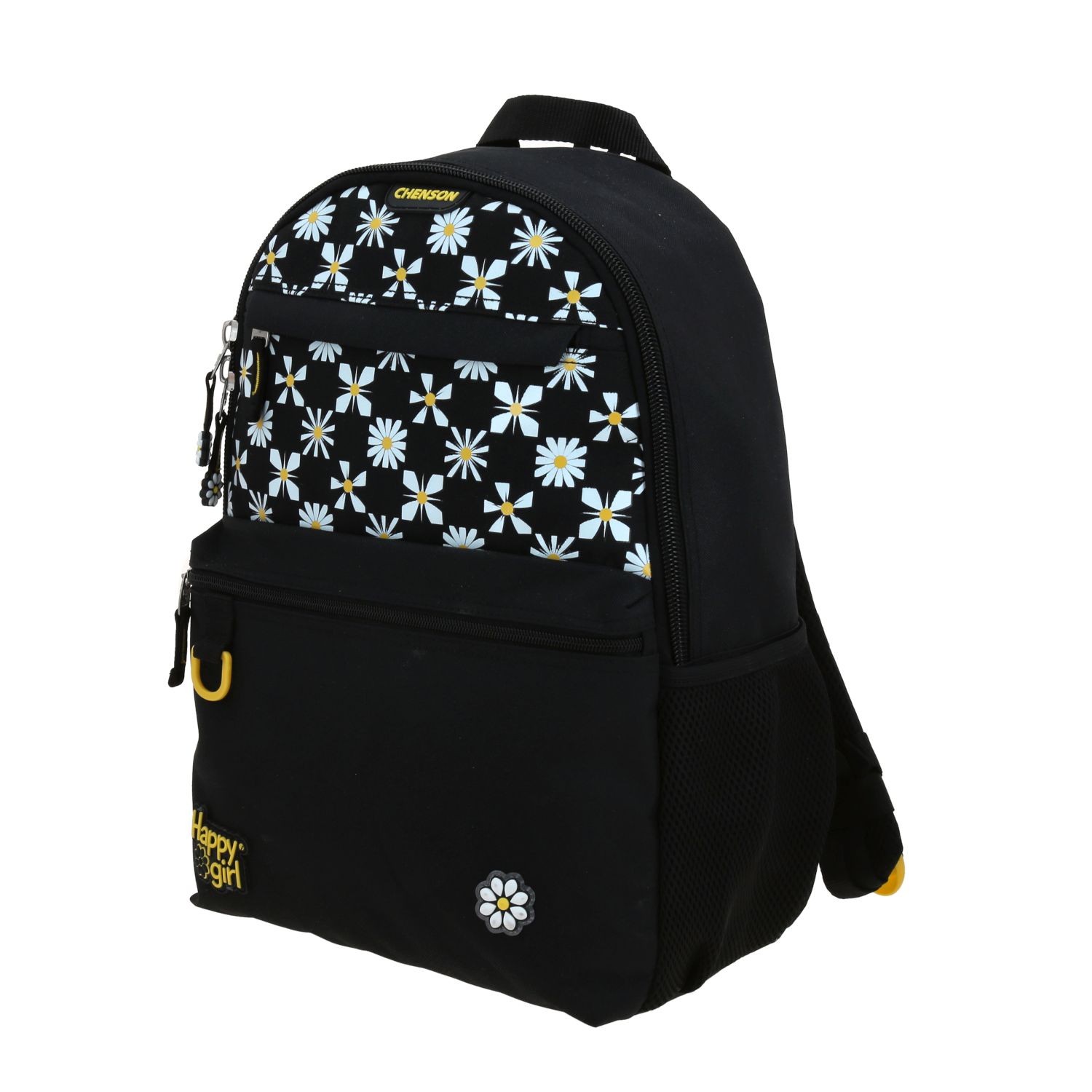 Mochila Escolar Happy Girl Negro Resistente para Niña 3