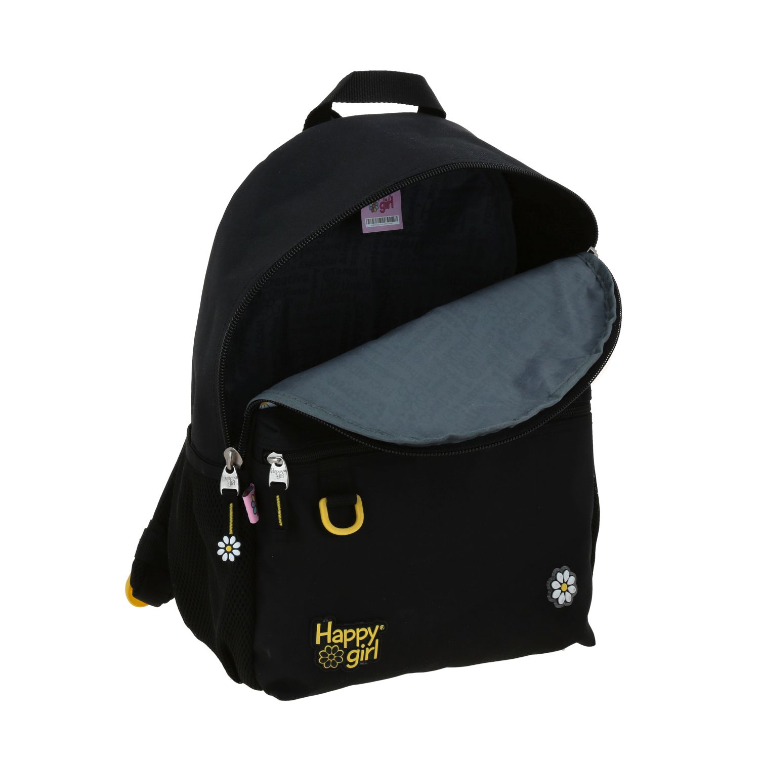 Mochila Escolar Happy Girl Negro Resistente para Niña - vista 2