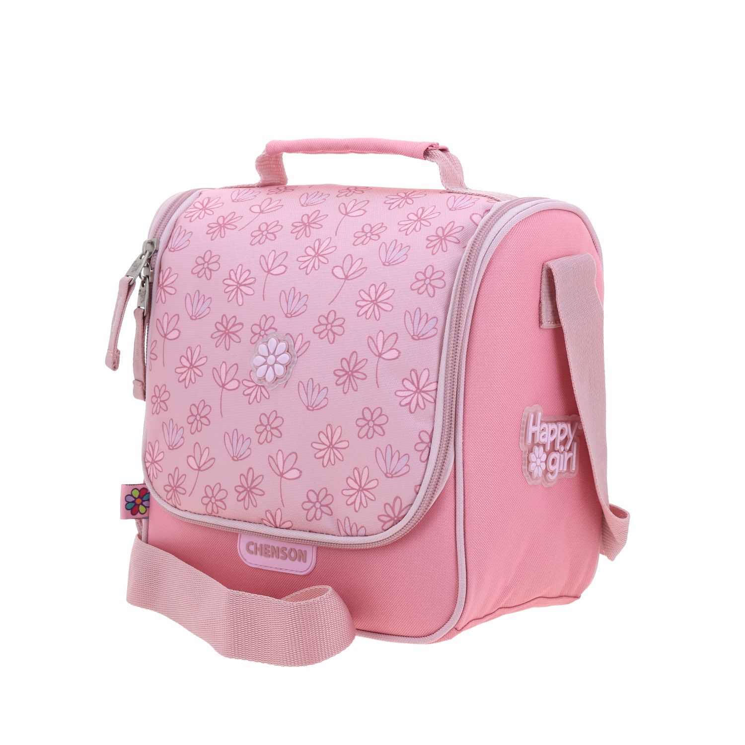 Kit Escolar Happy Girl by Chenson (Mochila + Mochila) Rosa Infantil 4