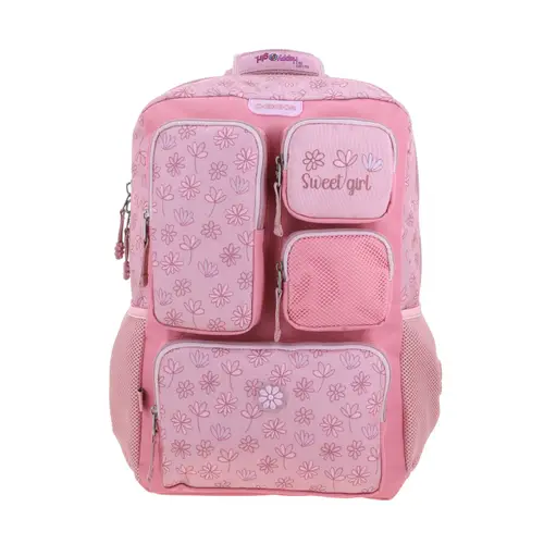 Mochila Escolar Happy Girl Rosa | Backpack Infantil Chenson