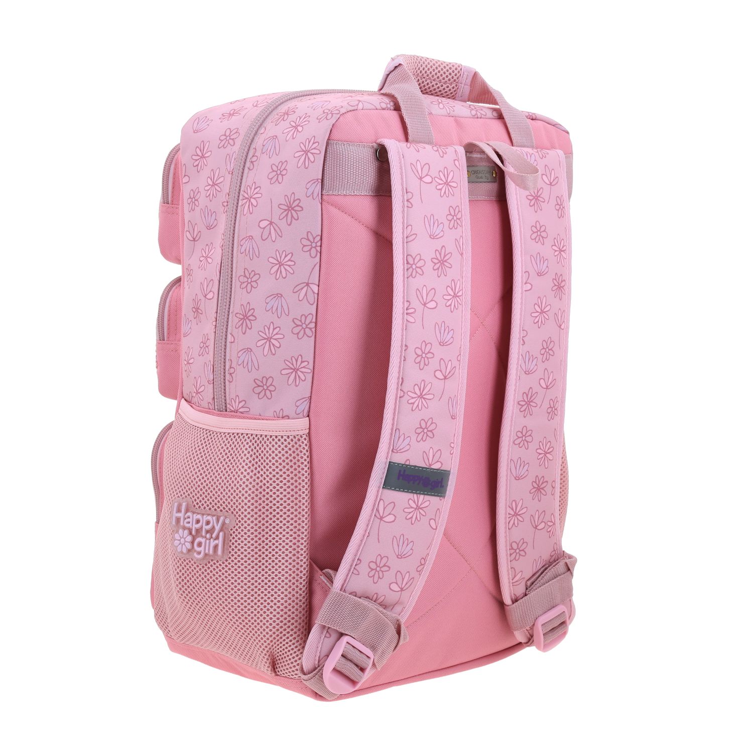 Mochila Escolar Happy Girl Rosa | Backpack Infantil Chenson 3