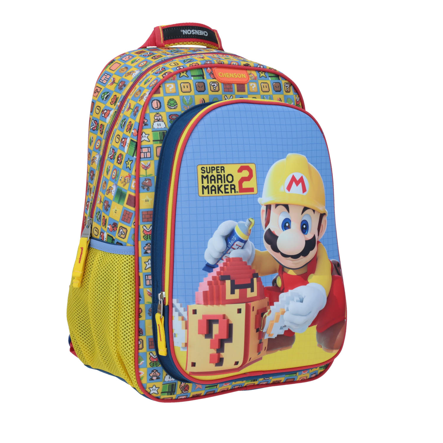 Mochila escolar para niño Mario Bros by Chenson Amarillo Divertida 4